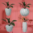 cults3D-12.jpg Abstract Planters Lines - 2 Flowerpot Pot