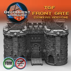 option_tours.jpg 3D file Castle gate towers (add-on only)・3D printable design to download, DecoQuestWorkshop