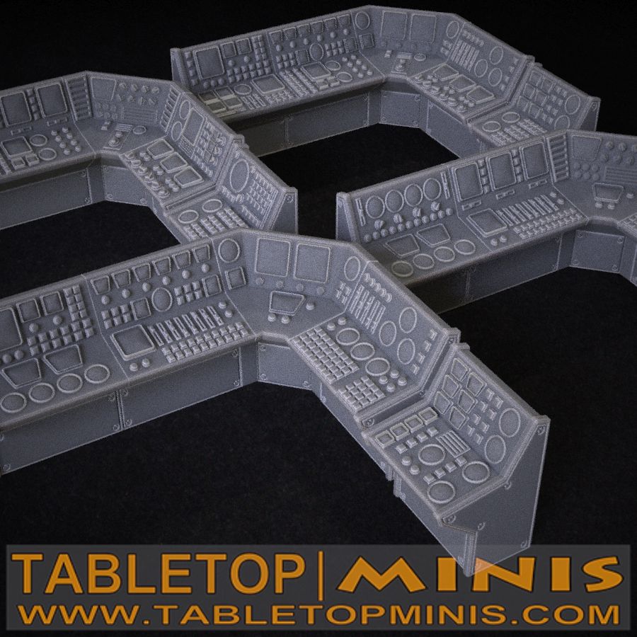 B_comp_main.0001.jpg Download STL file Retro Sci Fi Control Terminals • 3D printable model, TableTopMinis