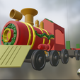 t1.png Christmas trains with telescopic arms for gifts