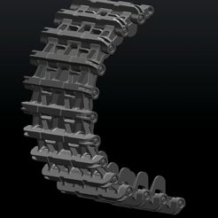 12.jpg STL file PZ.KPFW. VI TIGER 1 TRANSPORT MOVEABLE 1/35 TRACKS WITH PINS・3D printable design to download