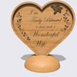 Shapr-Image-2024-01-06-092806.png Truly Blessed Wonderful Wife Heart Plaque, decor stand, rose and heart, engagement gift, proposal, wedding, Valentine's Day gift, anniversary gift