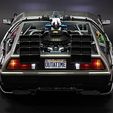 Delorean-Back-View-psd102259.jpg License plate of the machine Back to the Future