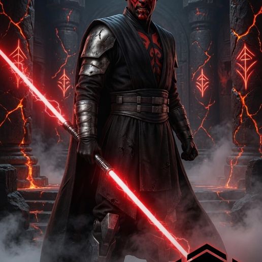 Life-Size Darth Maul Display Statue (Double Saber Edition) 256x Cut