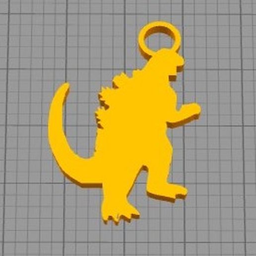 godzilla keychains 3D model