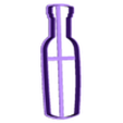 botella_vino.STL bottle and cup of wine Cookie cutter