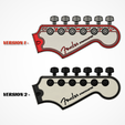 VERSION 1 - VERSION 2 - Fender Guitar Headstock - Key Hanger / Wall Art