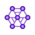 zinc_2_108_middle.stl Zinc molecular structure scale model