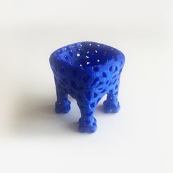 IMG_2188s.jpg STL file Voronoi Elephant Bowl # 2・3D print design to download