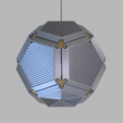 Front-Bottom-Grey.png Slatted Dodecahedron Lamp Shade