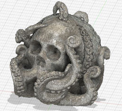 keychain-skull-tentacle-3.jpeg Skull and Tentacles Keychain - Skull and Tentacles Key Chain