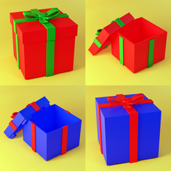 Cadeaux.png Archivo STL Cajas de regalo de Navidad・Plan de impresora 3D para descargar