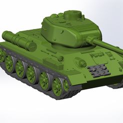 OT-34-85.jpg Файл 3D Средний танк Т-34/85 + огнемет ОТ-34/85 (СССР, Вторая мировая война)・Шаблон для загрузки и 3D-печати