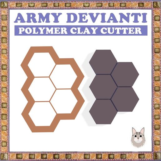 POLYMER CLAY CUTTER "Bee hive"  6 SIZE .CC. ARMY DEVIANTI 3D model