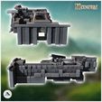 4.jpg Ruina de edificio de piedra con vigas de madera (13) - Moderno WW2 WW1 Guerra Mundial Diaroma Wargaming RPG Mini Hobby