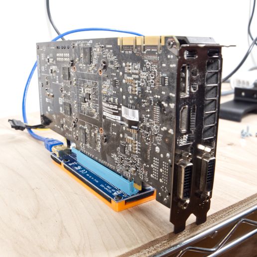 gpuriser002.jpg PCI Express Riser Adapter Mount for Mining GPUs / Graphics Cards