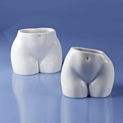 2-Butt-Pots-Planter.jpg Файл STL 2 горшка для растений・Модель для загрузки и 3D-печати