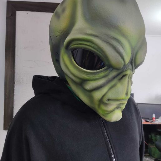 👽 Alien Mask - 3D Printable Model | High-Detail Sci-Fi Creature・ STL ...
