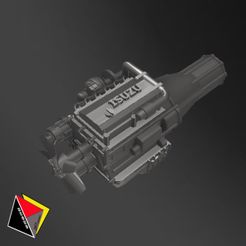 056_ELF_Truck_NKR71_125PS_R056.jpg Free STL file 1/64 Scale Engine NKR71 125PS Diecast Tomica ELF Truck・3D print model to download