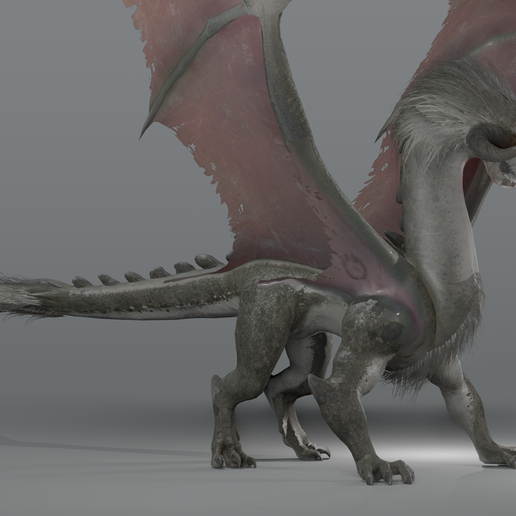 0002.png dragon chèvre posable [fichier STL inclus]