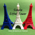 Capture d’écran 2018-01-22 à 12.54.15.png Free STL file Simple Eiffel Tower - 10mins Modeling・3D printable object to download, Eunny