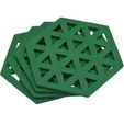 Laser-Cut-Hexagon-Felt-Coasters.jpeg Geometric Hexagon Laser Cut Coasters Template | SVG DXF Vector File