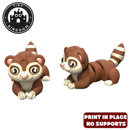 Flexi-Tiny-Ferret,-I1.png Flexi Tiny Ferret, figurine fidget articulée, porte-clés inclus, 3mf inclus