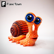 Flexi-Town-Snail,-I7.png Flexi Snail, FlexiTown & VunkFlexis Collaboration, шарнирная фигурка-фиджет, 3мф в комплекте