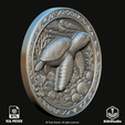 Sea_Turtle_Wildlife_45_image.png 用于数控激光和 3D 打印的高精细海龟浮雕 STL 文件和 4K 灰度 TIF