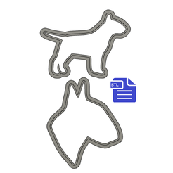 STL00414-1.png Bull Terrier Cookie Cutter