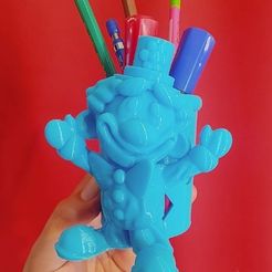 a.jpg Clown pencil holder, Pencil holder