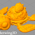 Ss Dessurtle, Dessert Turtle, Cinderwing3D, Articulating, Print-in-Place, No Supports