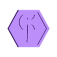 hexagon_axe.stl Axe Hexagon – 3D Printable Game Token