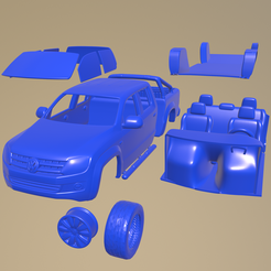 c_005.png Fichier STL Volkswagen Amarok CrewCab 2011 VOITURE IMPRIMABLE EN PIÈCES SÉPARÉES・Modèle à imprimer en 3D à télécharger