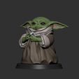 72.jpg Baby Yoda - Holding and Chewing the Necklace - Fan Art