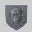 a_117.jpg Chimpanzee Animal Wall Chimpanzee Animal Bust for CNC Router Laser & 3D Printer