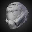 DoomGuyHelmetFront34LeftHigh.jpg Doom Guy Helmet for Cosplay 3D print model