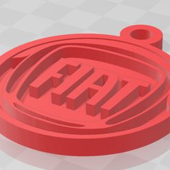 lalvero-fiat.jpg STL file FIAT Logo Key Ring・Template to download and 3D print