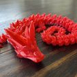 Kristalldrache, bewegliches Flexi-Wackeltier, Druck an Ort und Stelle, Fantasy
