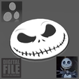JSDF.png JACK SKELLINGTON FACE - THE NIGHTMARE BEFORE CHRISTMAS - KEYCHAINS AND MAGNET