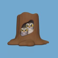 Cod1295-Owl-Tree-1.jpeg Fichier 3D Arbre aux hiboux・Objet pour imprimante 3D à télécharger