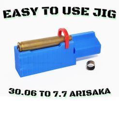 a1-copy.jpg 30.06 to 7.7 Arisaka Brass Trimming Jig for 2'' Chop Saw - Demeters Workshop