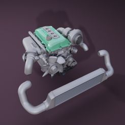 engine.jpg Файл STL Двигатель Mini SR20det・Дизайн 3D-печати для загрузки3D