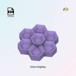 Dice-Display.jpg Hexagon Dice Display, DND Dice Holder, Resin Dice Stand