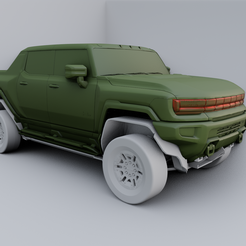 1.png Fichier STL GMC Hummer EV 2022・Objet imprimable en 3D à télécharger