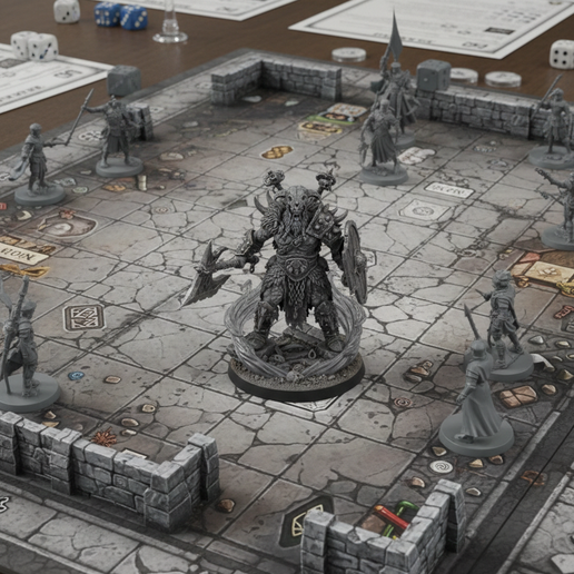 Savage Barbarian Warrior – DnD Tabletop Miniature