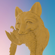 2.png Fox catching bird 3D MODEL STL FILE FOR CNC ROUTER LASER & 3D PRINTER