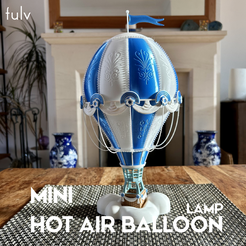 MINI-HOT-AIR-BALLOON-POSTER.png Datei 3D MINI Heißluftballon-Lampe・Modell für 3D-Druck zum herunterladen