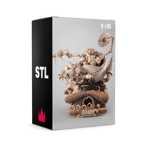 STL Premium - Sonic Diorama 3D model
