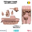 T13T1-2.jpg T13 Type 1 belgian tank - 28mm